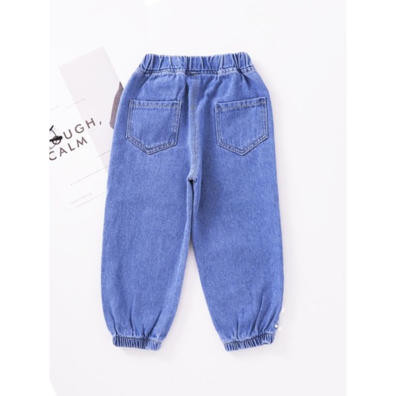 Wholesale Little Girl Bead Decor Jeans 201117215 - kisk