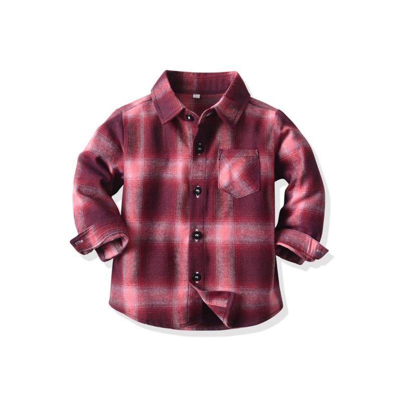 Wholesale Kid Boy Button Up Plaid Shirt 210119783 Shirt