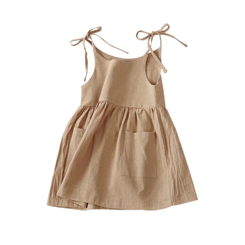 Wholesale Little Girl Plain Cami Dress 210310909 - kisk