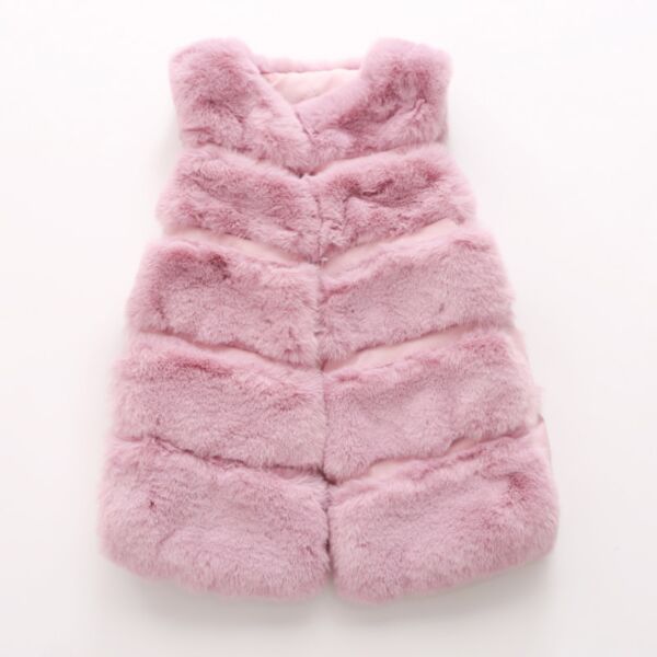 3-12Y Plush Fleece Zipper Sleeveless Vest Coat Wholesale Kids Boutique Clothing KCV493067