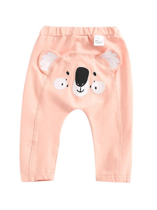 Baby Girl Cartoon Koala Pattern Trousers