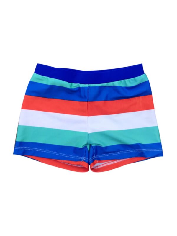 Kid Boy Multicolor Stripe Beach Shorts 