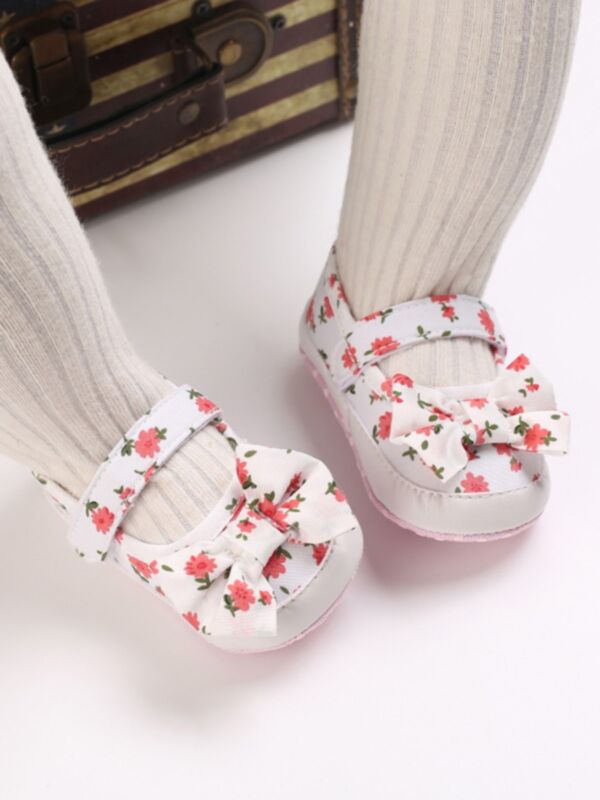 Floral Polka Dots Baby Girl Shoes 210823793