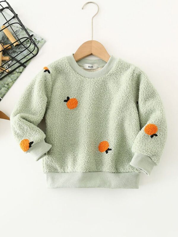 Love Heart Fruit Print Sweater Kids Clothing Wholesale 210824423