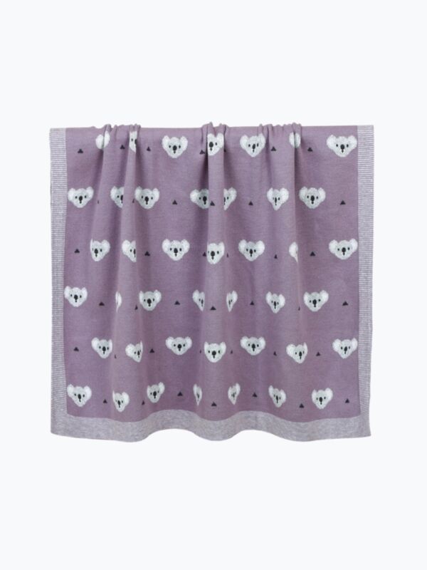Koala Print Knitting Baby Blanket 21090504