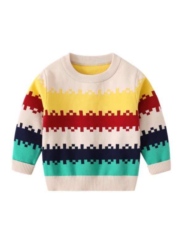 Boy Colorblock Sweater Wholesale Boys Sweaters 211014073