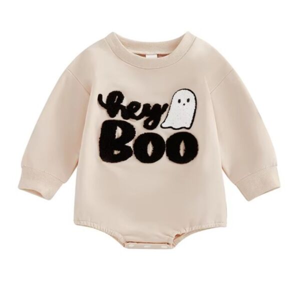 0-18M Halloween Baby Letter Ghost Embroidered Bodysuit Wholesale Baby Clothing V3824090500143