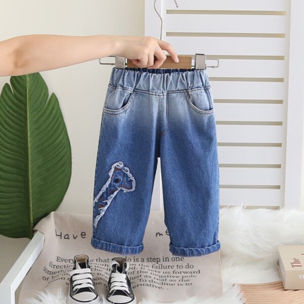 9M-4Y Toddler Boys Stitching Jeans Wholesale Boys Boutique Clothing V3824090500105