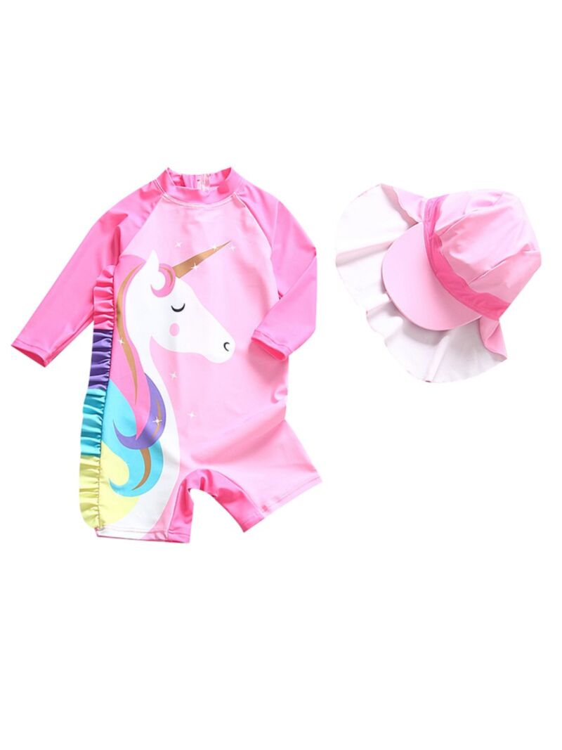 Wholesale Cute Toddler Big Kids Unicorn Pattern Sun Pro