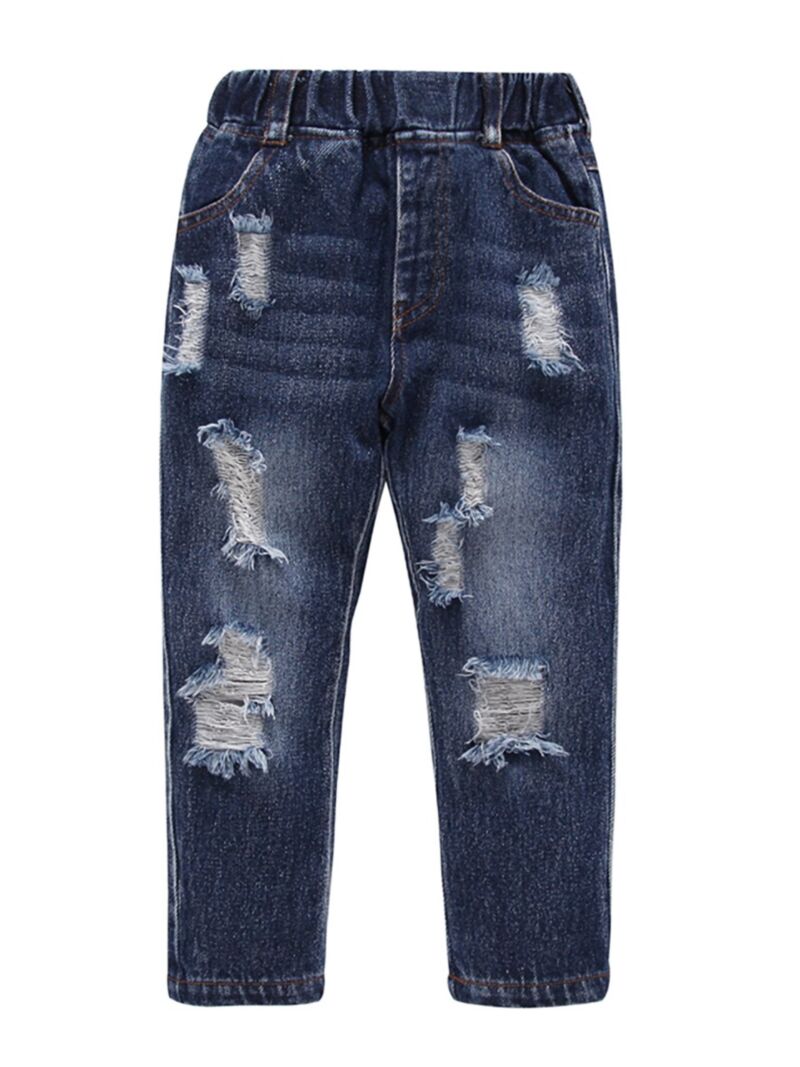 Wholesale Stylish Baby Little Girl Ripped Jeans Kids De