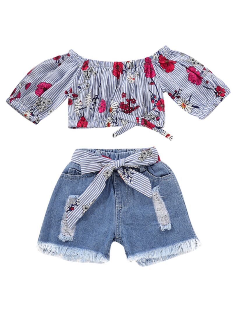 Wholesale 2-Piece Summer Baby Little Girl Clothes Outfi