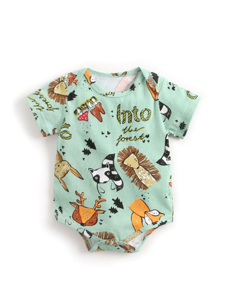 Wholesale Cute Cartoon Animal Allover Print Romper Body