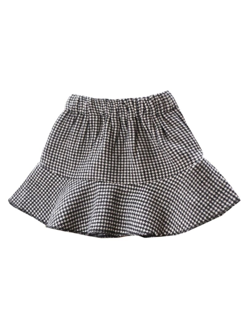 Wholesale 5-PACK Fashion Plover Grid Ruffle Skirt 19100