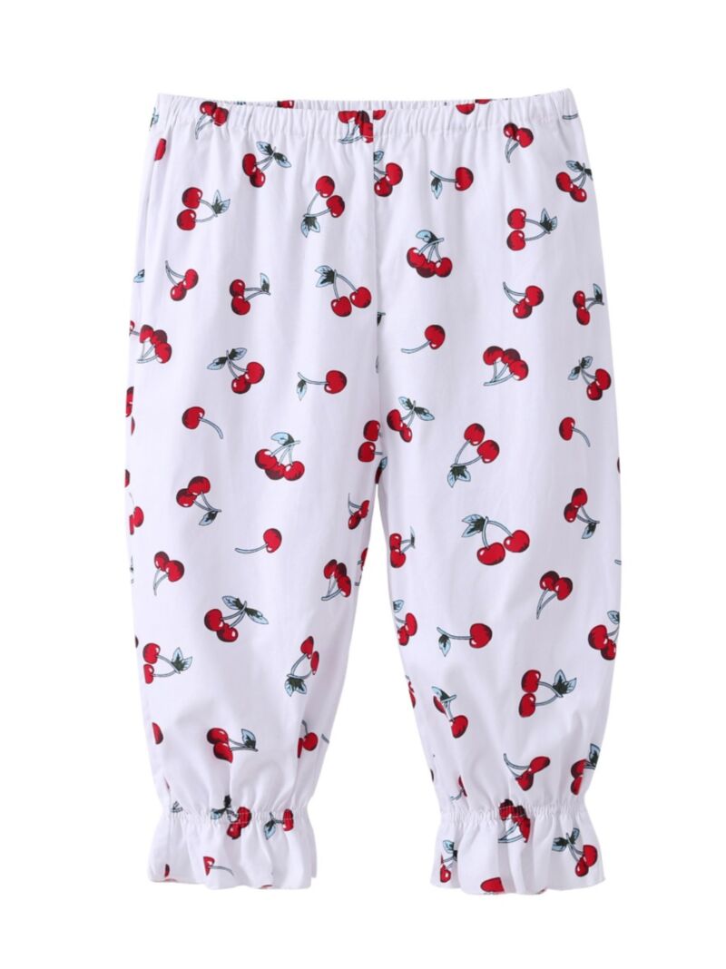 Wholesale Little Girl Cherry Anti-Mosquito Pants 191209