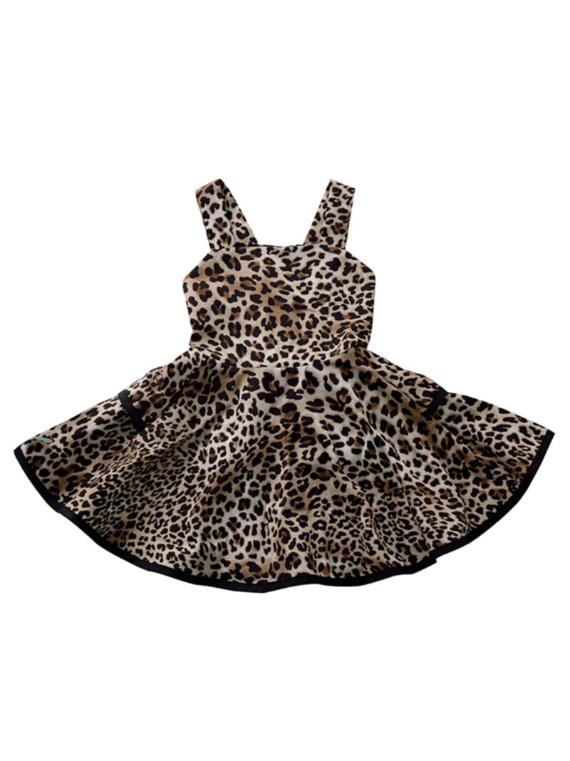 Wholesale Fashion Baby Toddler Girl Leopard Print Suspe