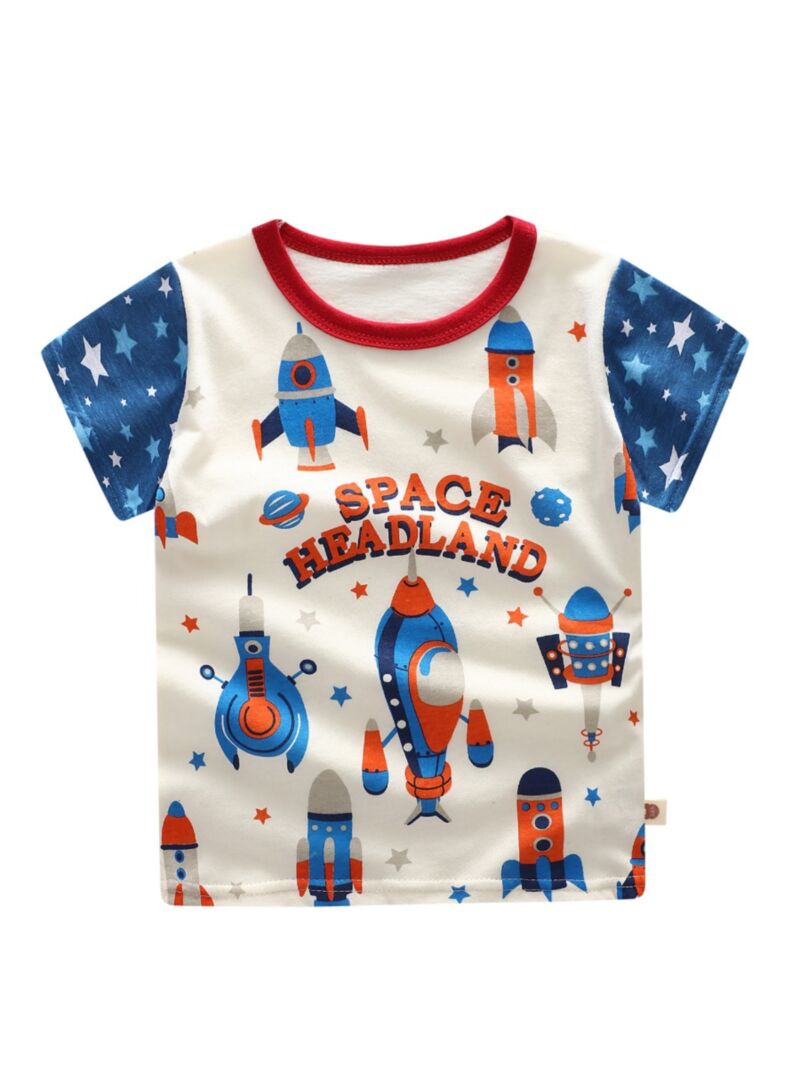 Wholesale Summer Baby Toddlers Cartoon Printed T-shirt