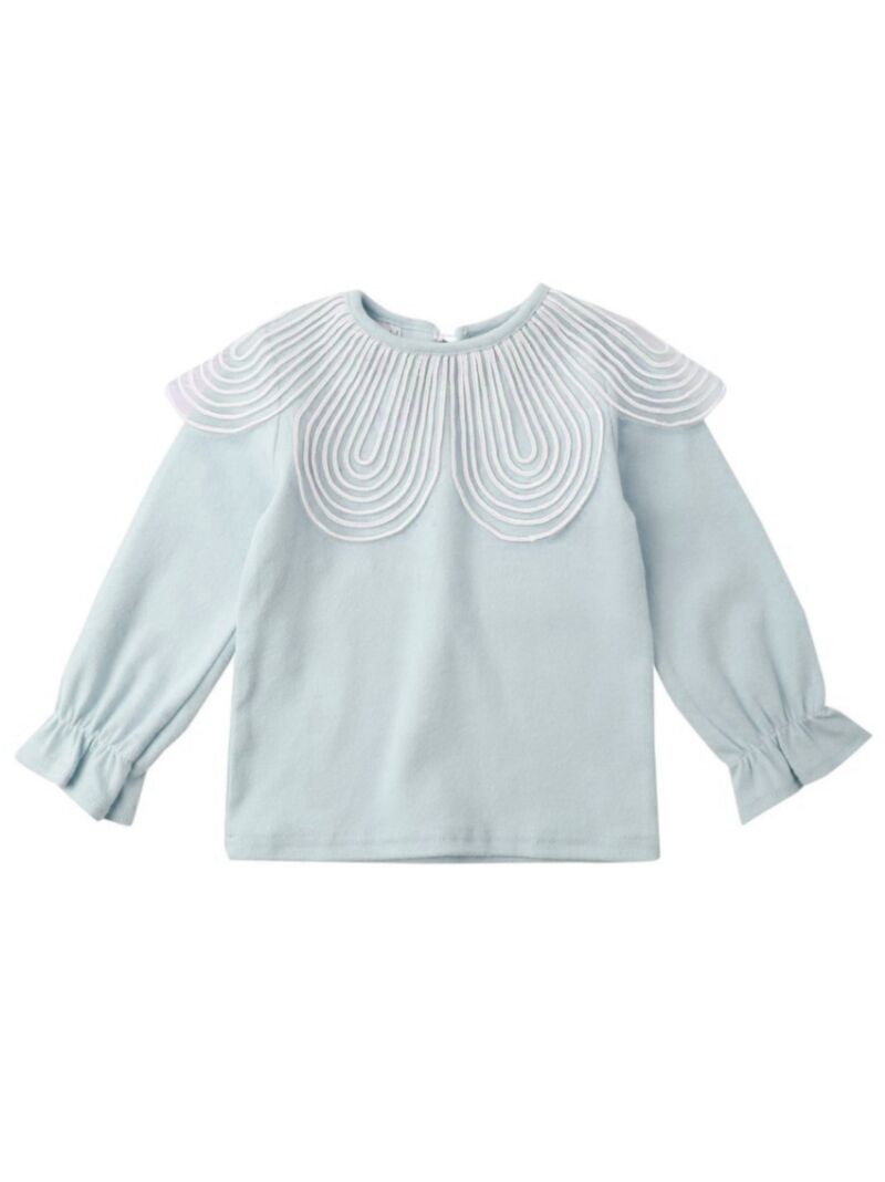 Wholesale Cute Little Girl Lace Collar Top 200417556