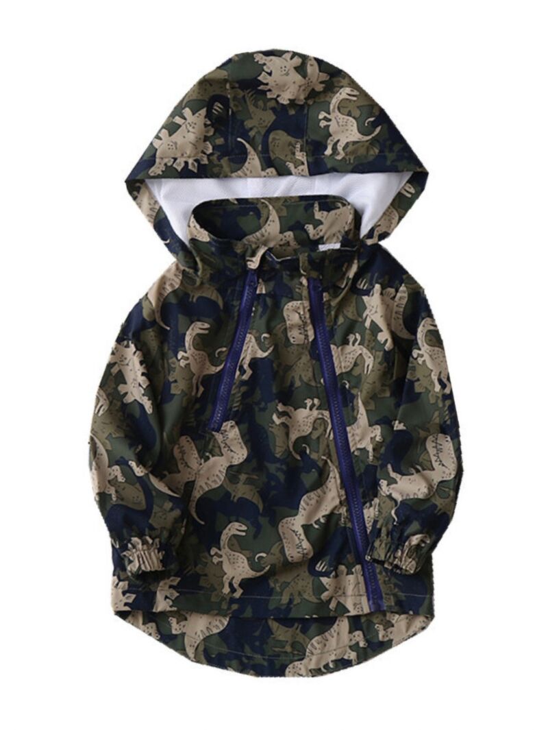 Wholesale Kid Boy Dinosaur Print Hooded Jacket 20070954   200709549 1  