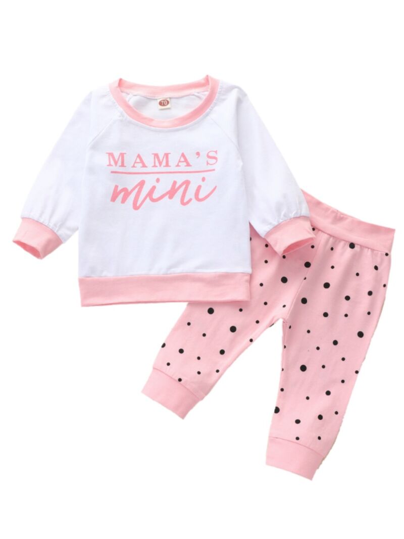 Wholesale 2 Piece Baby Girl Mama's Mini Set Top Matchin