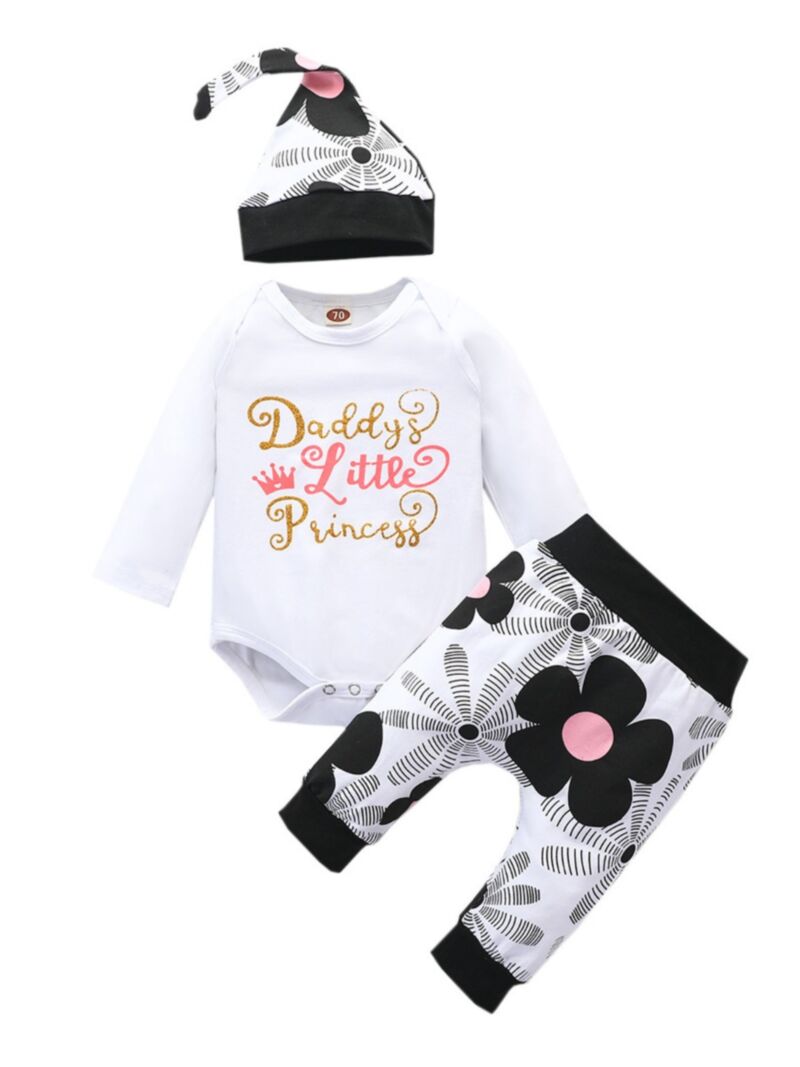 Wholesale 3 Pieces Baby Girl Daddy's Little Princess Se