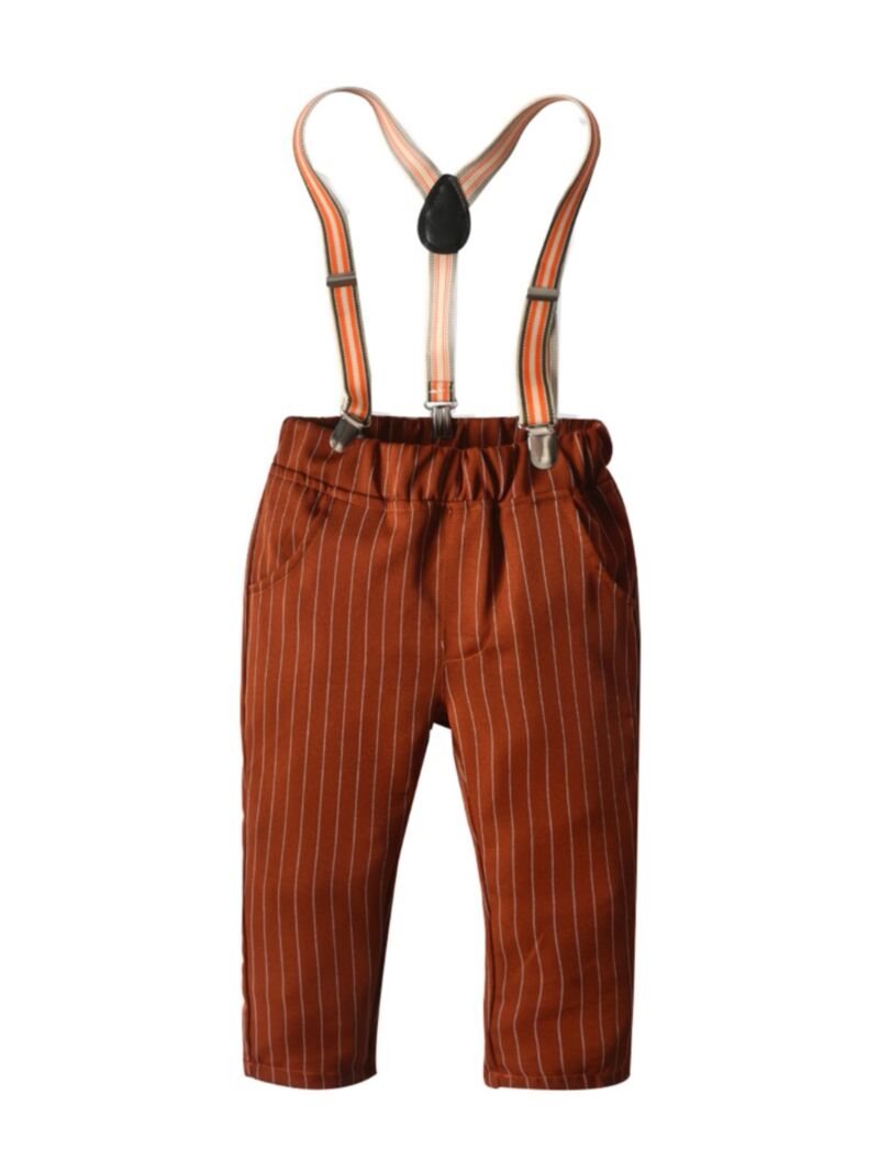 Wholesale Kid Boy Gentlemen Stripe Suspender Pants 2009