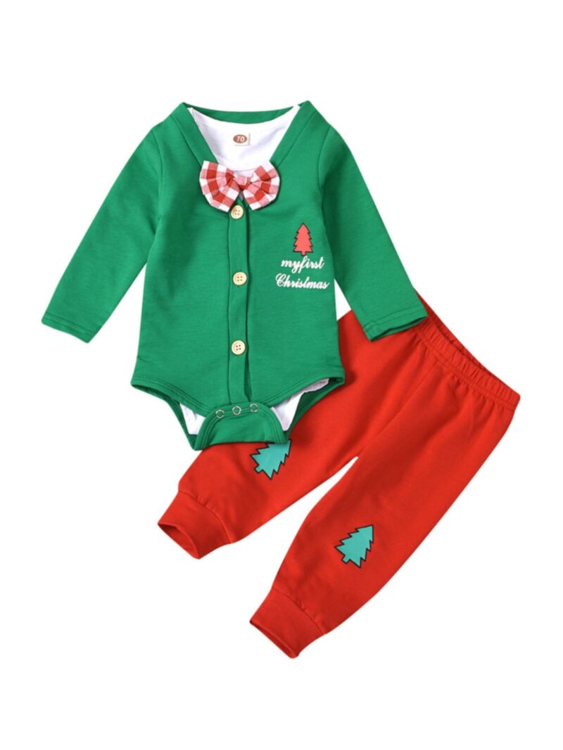 Wholesale 3 Pieces Baby Boy Christmas Set Bowtie Short