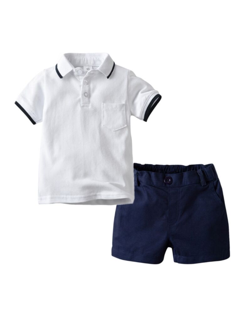 Wholesale 2 Pieces Baby Kid Boy Polo Shirt Bodysuit And