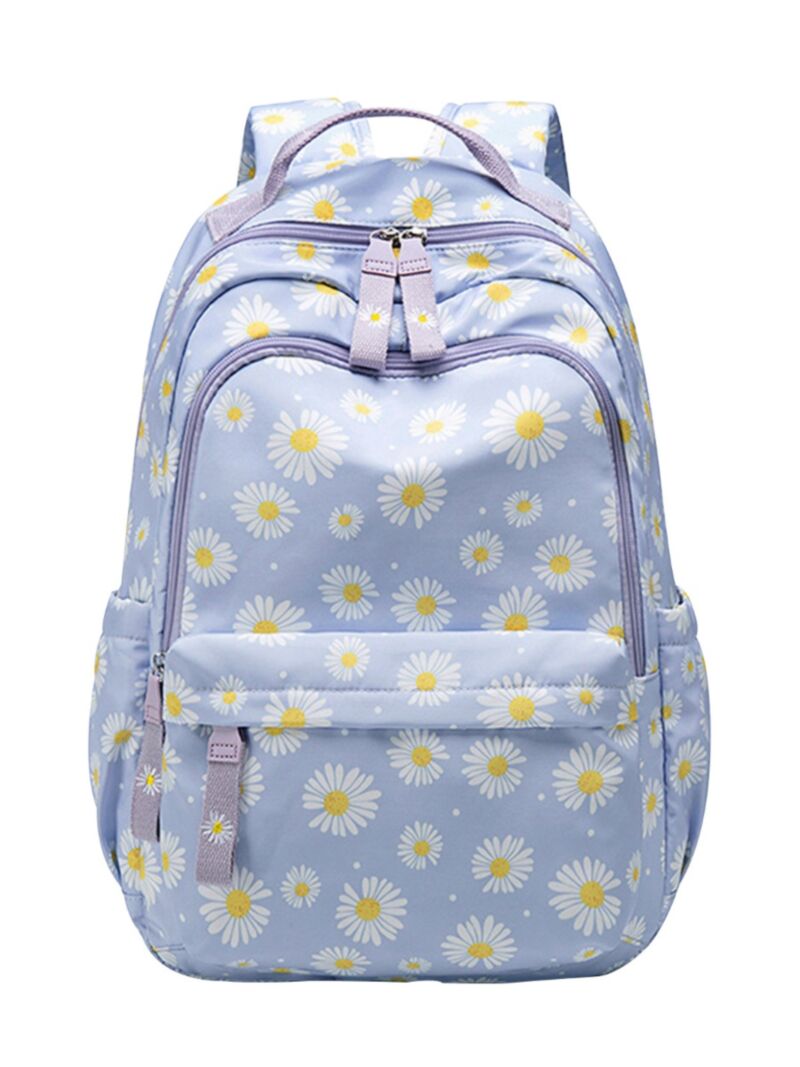 Wholesale Kid Girl Allover Daisy Print Schoolbag 210417